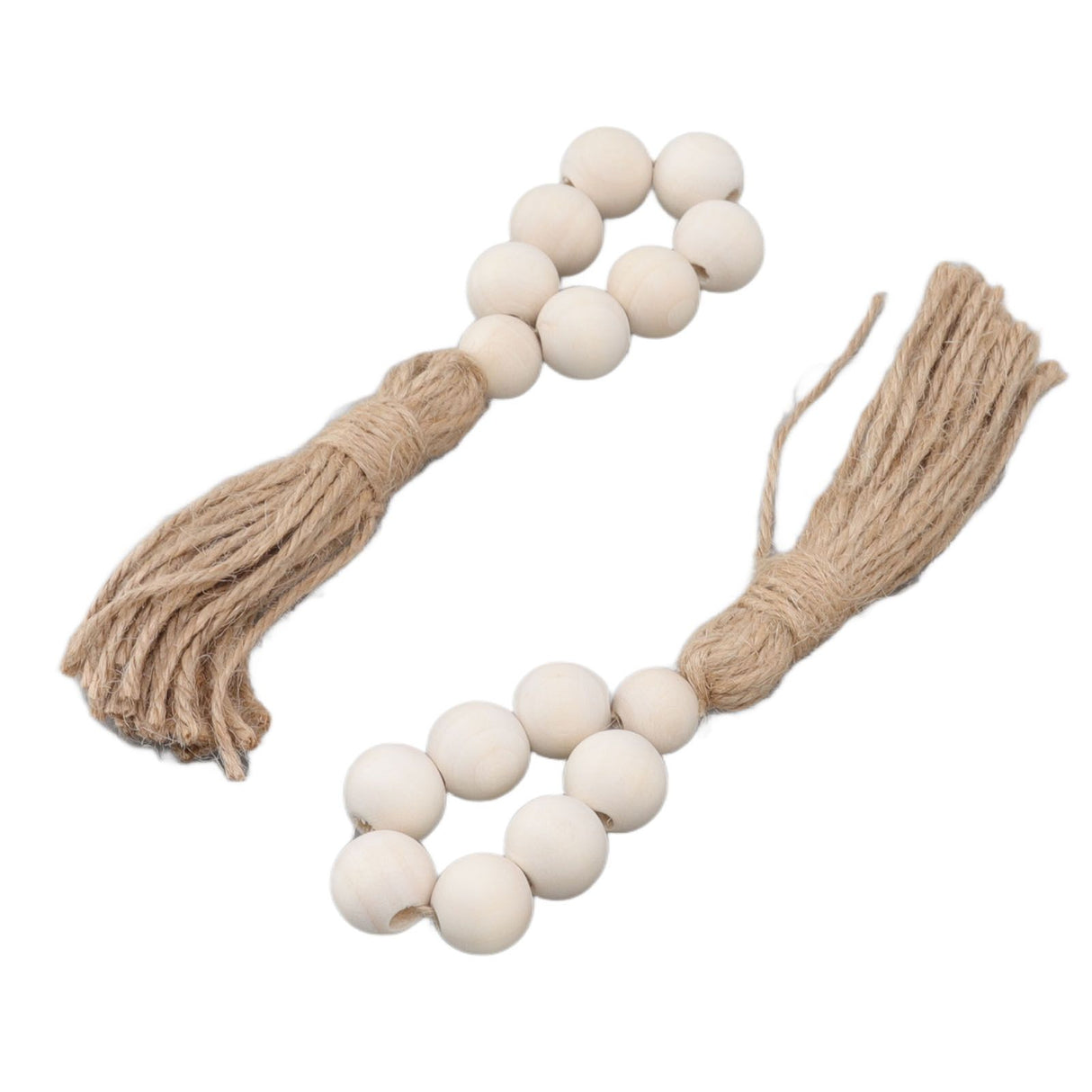 Napkin Ring Decorative Elegant Wood Beads Table Napkin Holder with Tassels for Party Wedding Home 4pcs