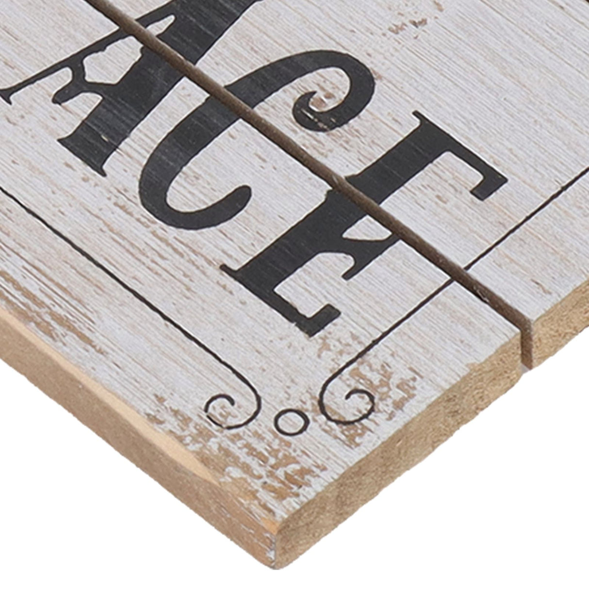 Decorative Wooden Sign Novel Waterproof Table Sign Hanging Decoration with Happy Place for Courtyard