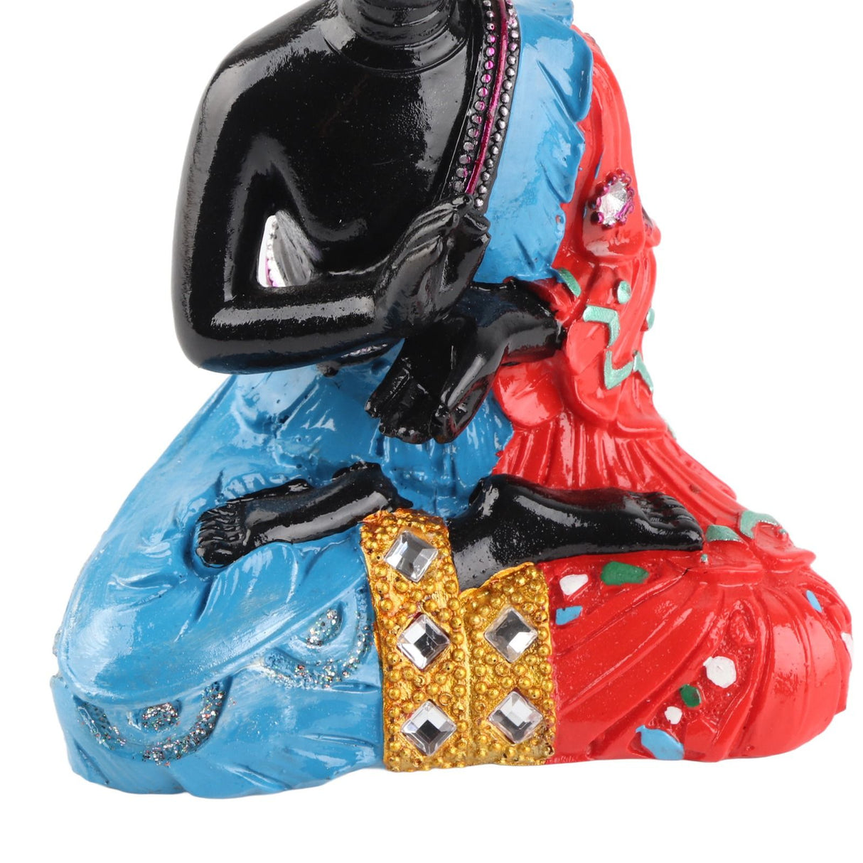 Thai Reclining Buddha Statue Ornament Positive Energy Handcrafted Resin Buddhist Figurine for Home Decoration