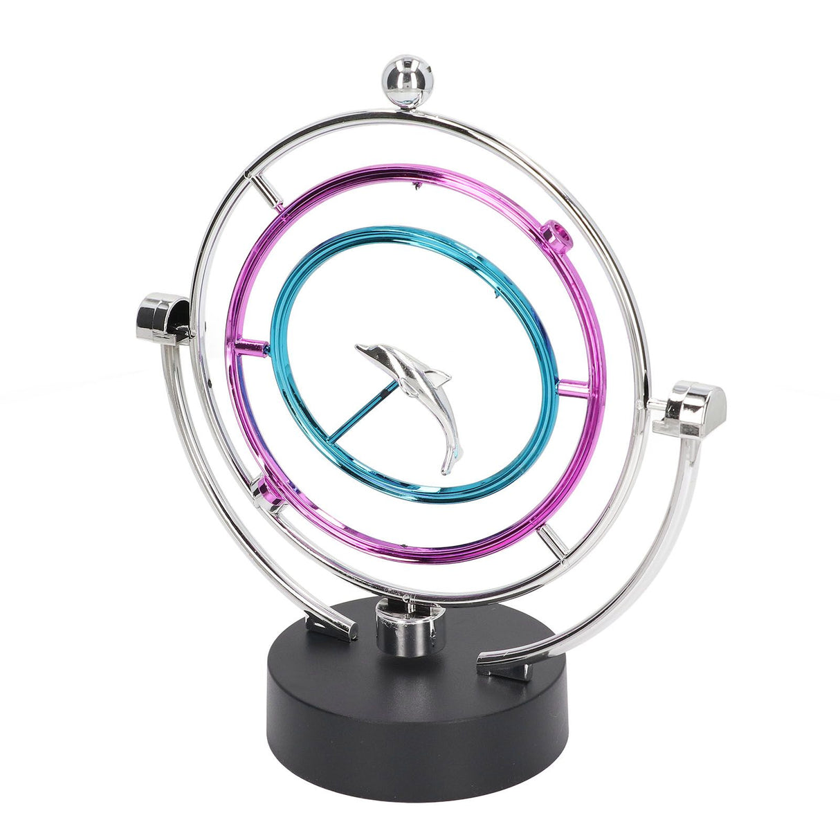 Perpetual Motion Toy Innovative Large Circle Dolphin Perpetual Swing Toy for Home Office