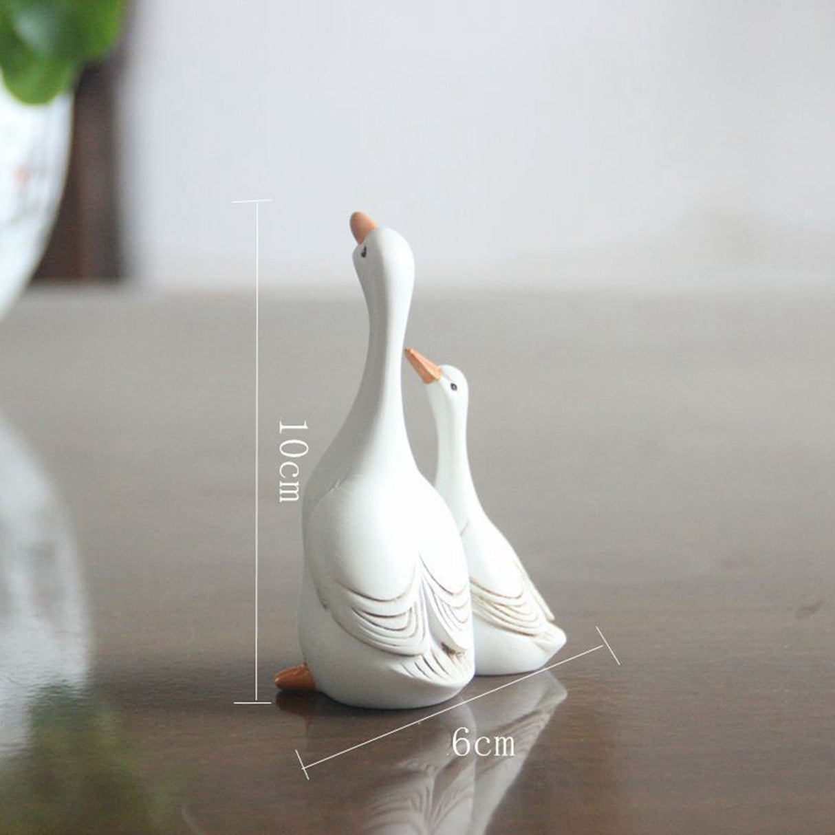 Simulation Duck Toy Synthetic Resin Mother and Baby Duck Model for Household Tabletop Living Room Ornament S