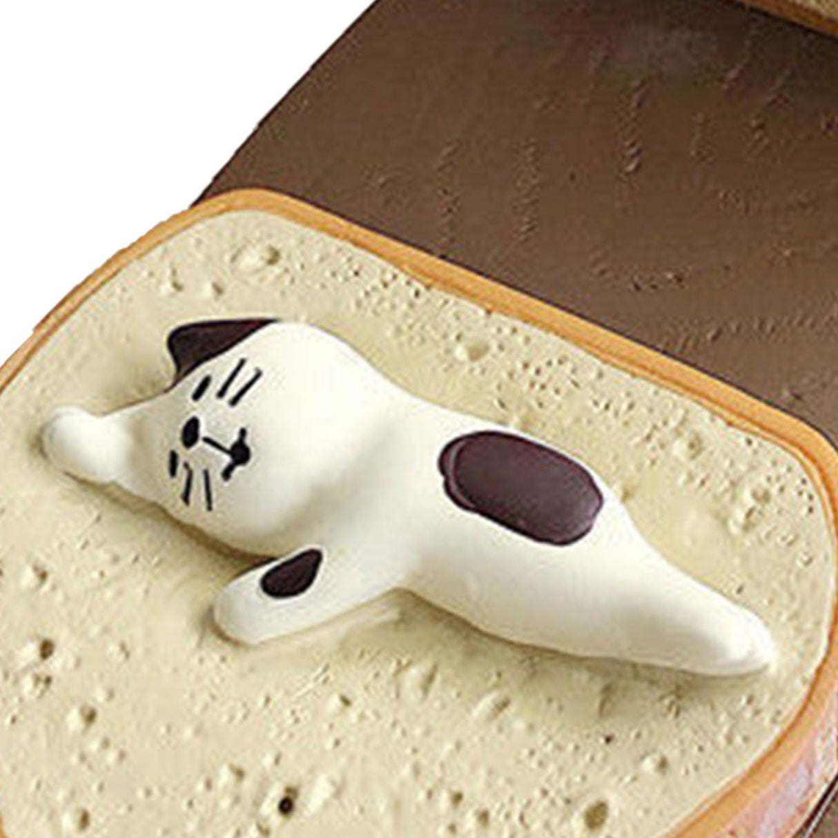 Toast Tablet Stand Holder Resin Cute Fun Desktop Cell Phone Stand Holder for Watching Dramas Round Toast Cat Holder