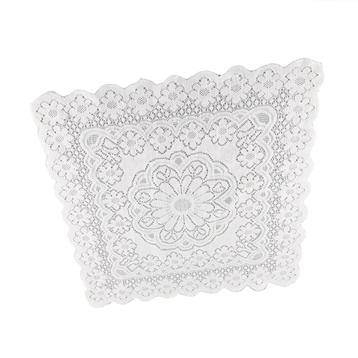 Lace Tablecloth Hollow Pattern Soft Comfortable Simple Lace Decorative Background Cloth for Home Cafe White Lace 60x60cm