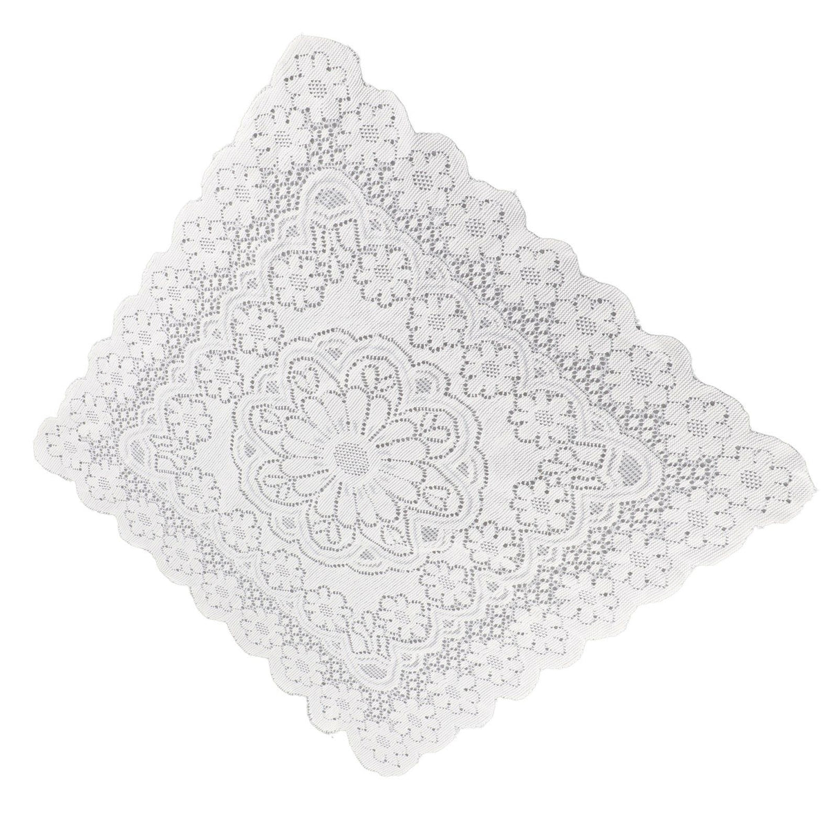 Lace Tablecloth Hollow Pattern Soft Comfortable Simple Lace Decorative Background Cloth for Home Cafe White Lace 60x60cm