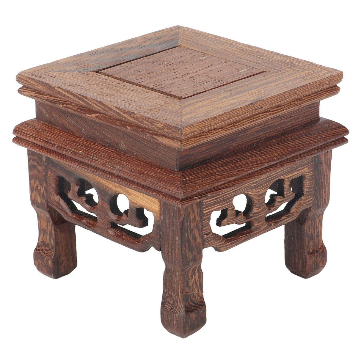 Wooden Display Stand Squared Stable Retro Style Durable Wood Widely Used Wooden Riser for Plant Teapot Jewelry