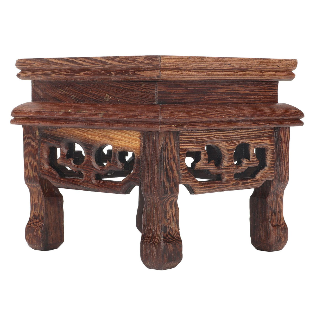 Wooden Display Stand Squared Stable Retro Style Durable Wood Widely Used Wooden Riser for Plant Teapot Jewelry