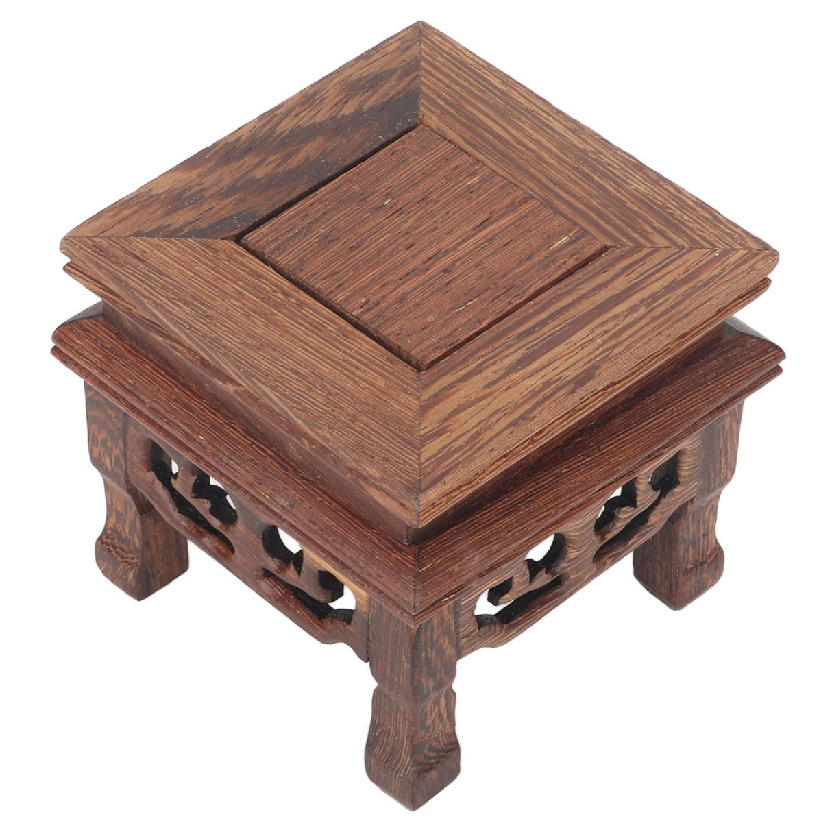 Wooden Display Stand Squared Stable Retro Style Durable Wood Widely Used Wooden Riser for Plant Teapot Jewelry