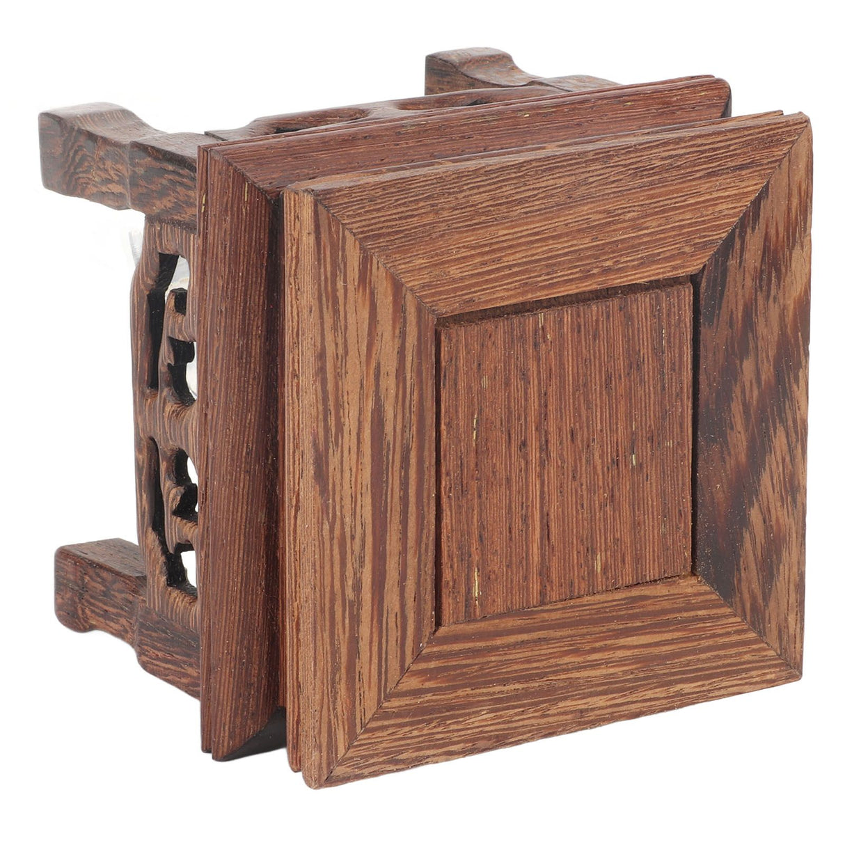 Wooden Display Stand Squared Stable Retro Style Durable Wood Widely Used Wooden Riser for Plant Teapot Jewelry