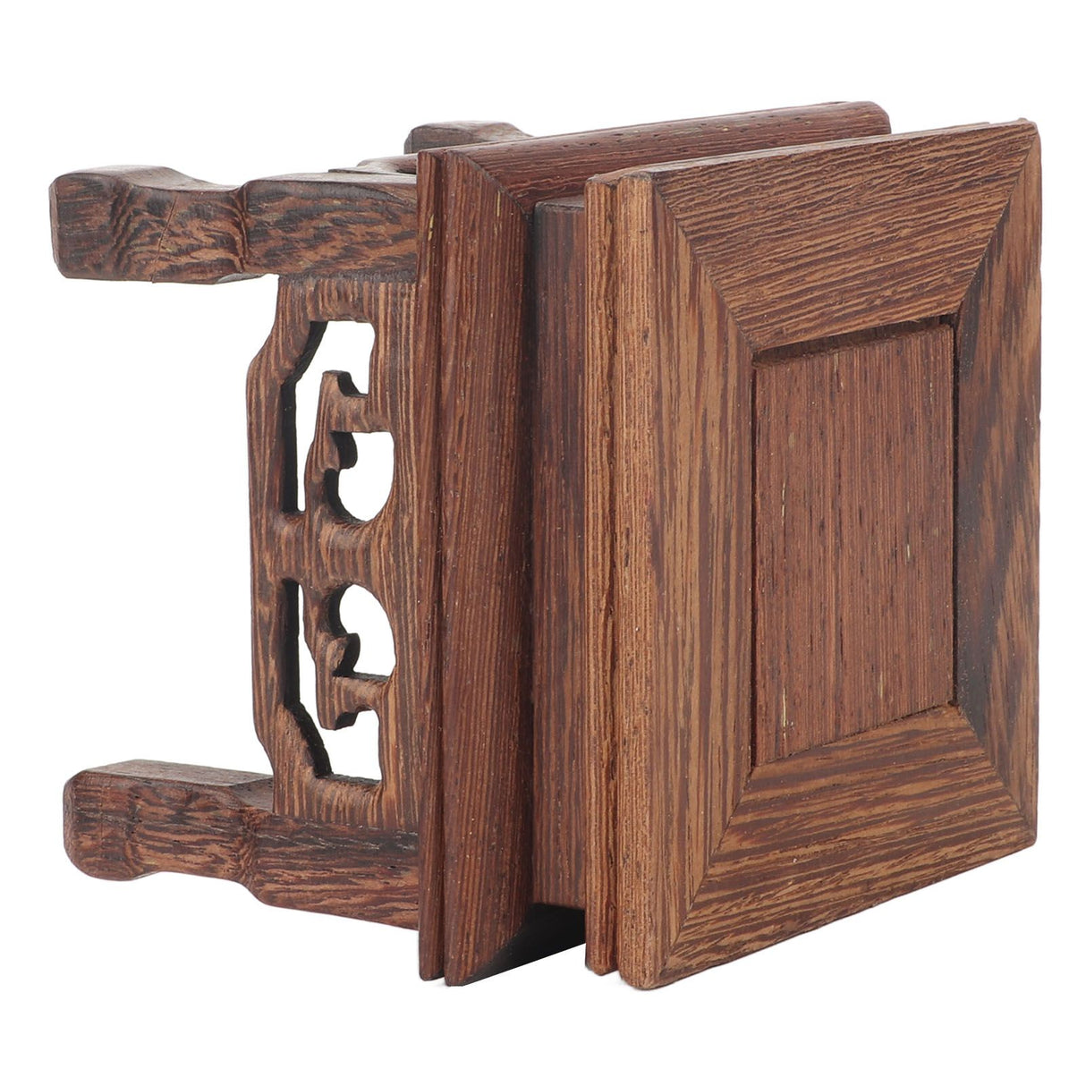 Wooden Display Stand Squared Stable Retro Style Durable Wood Widely Used Wooden Riser for Plant Teapot Jewelry