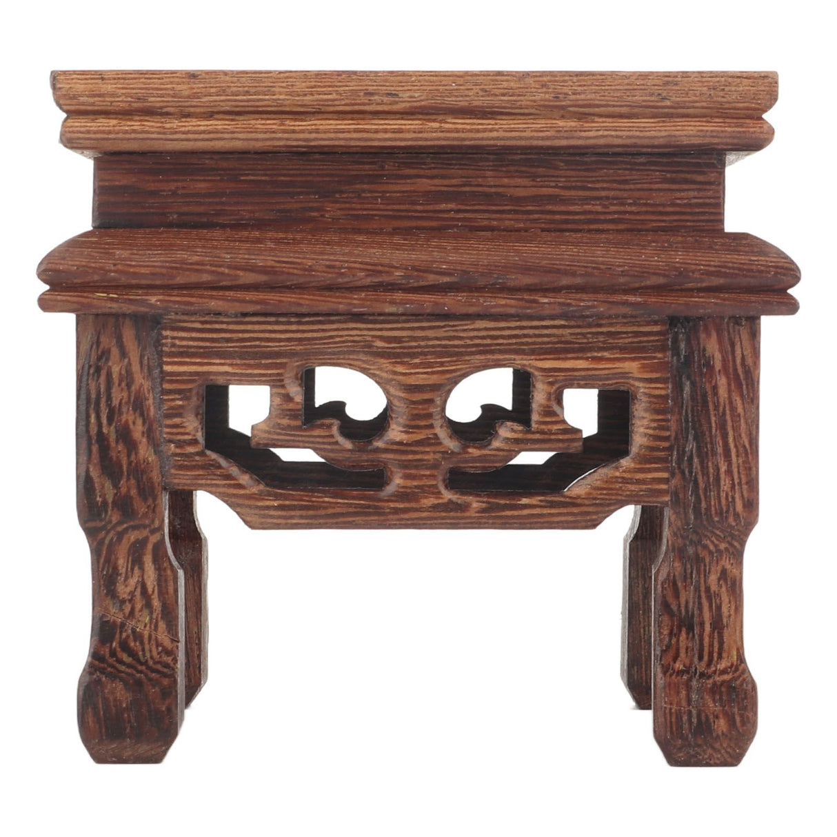 Wooden Display Stand Squared Stable Retro Style Durable Wood Widely Used Wooden Riser for Plant Teapot Jewelry