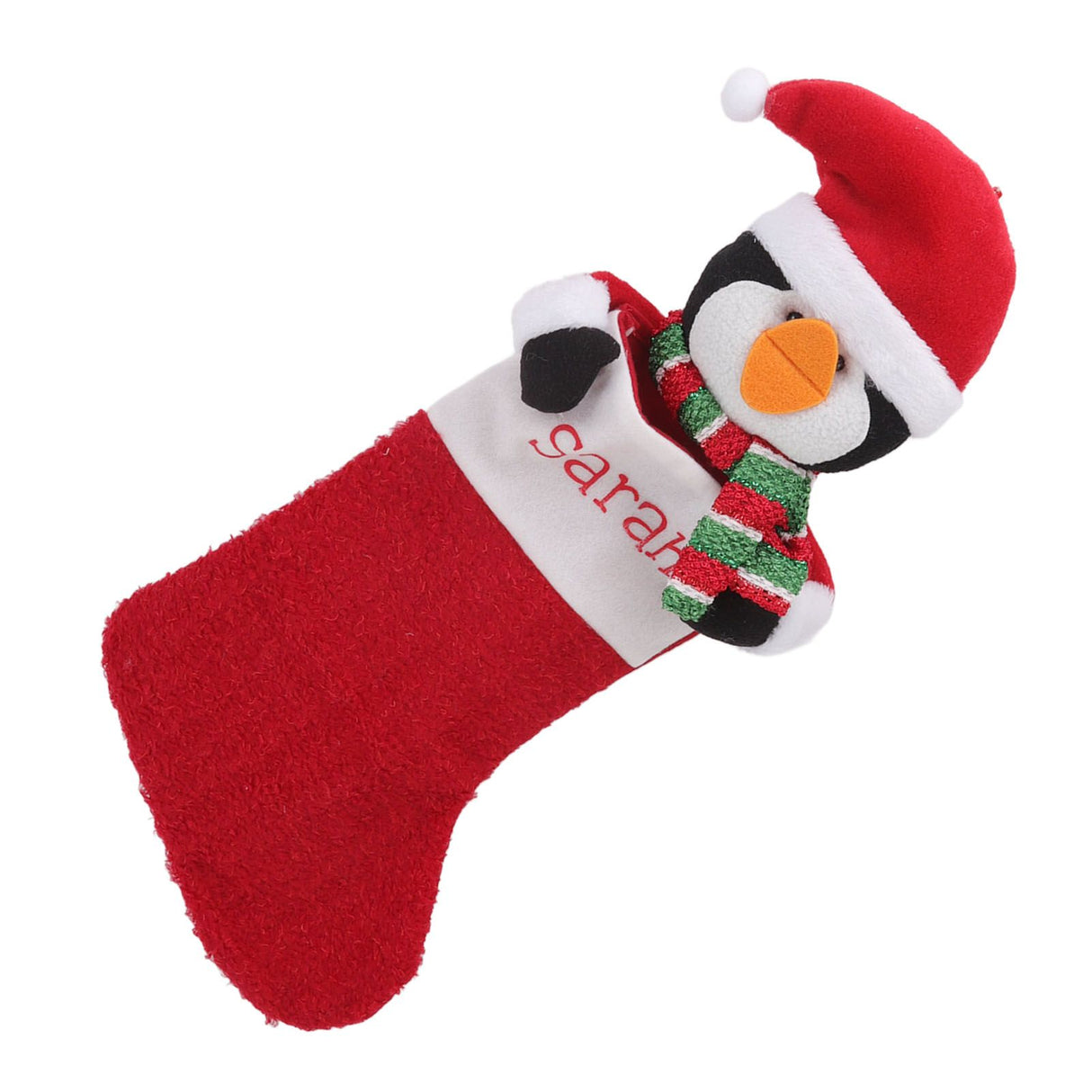 Christmas Stocking Gift Bag Xmas Tree Bedside Hanging Pendant Holiday Ornament for Home Restaurant Hotel Penguin Type