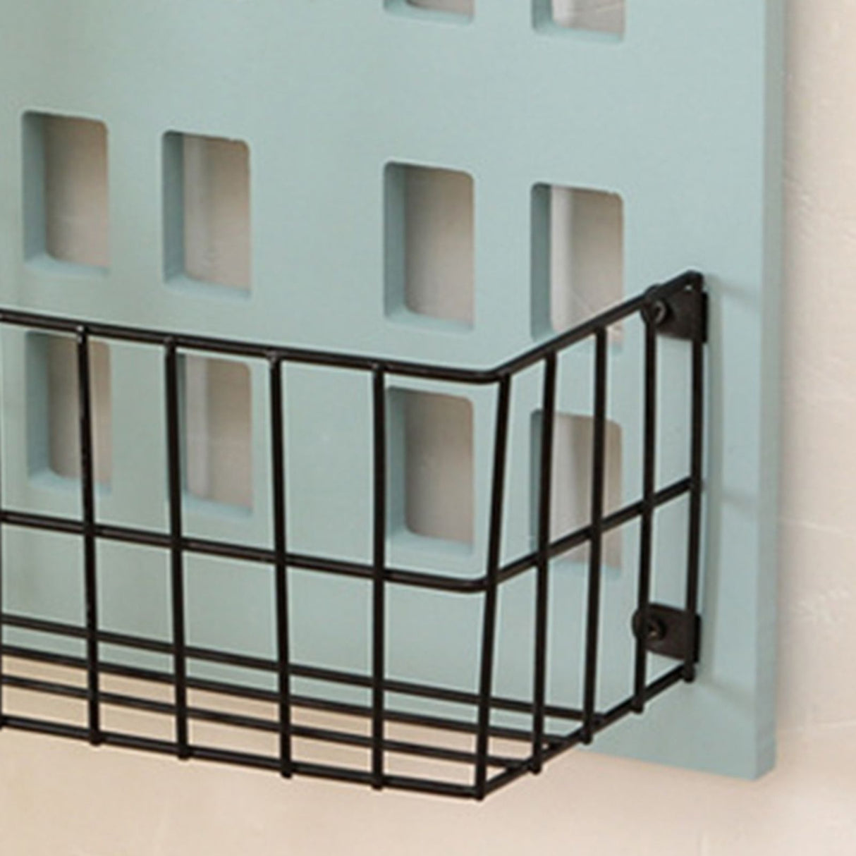 Wall Storage Shelves Hand Made Wood House Shape Wall Mounted Shelf for Bedroom Living Room Light Blue