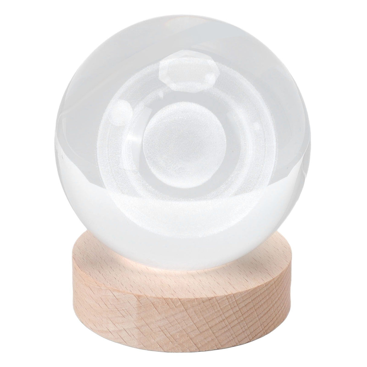 3D Saturn Night Lamp Crystal Ball Night Light LED Wooden Inter Carving Tabletop Ornaments for Friends Kids Gifts Saturn Colorful Light
