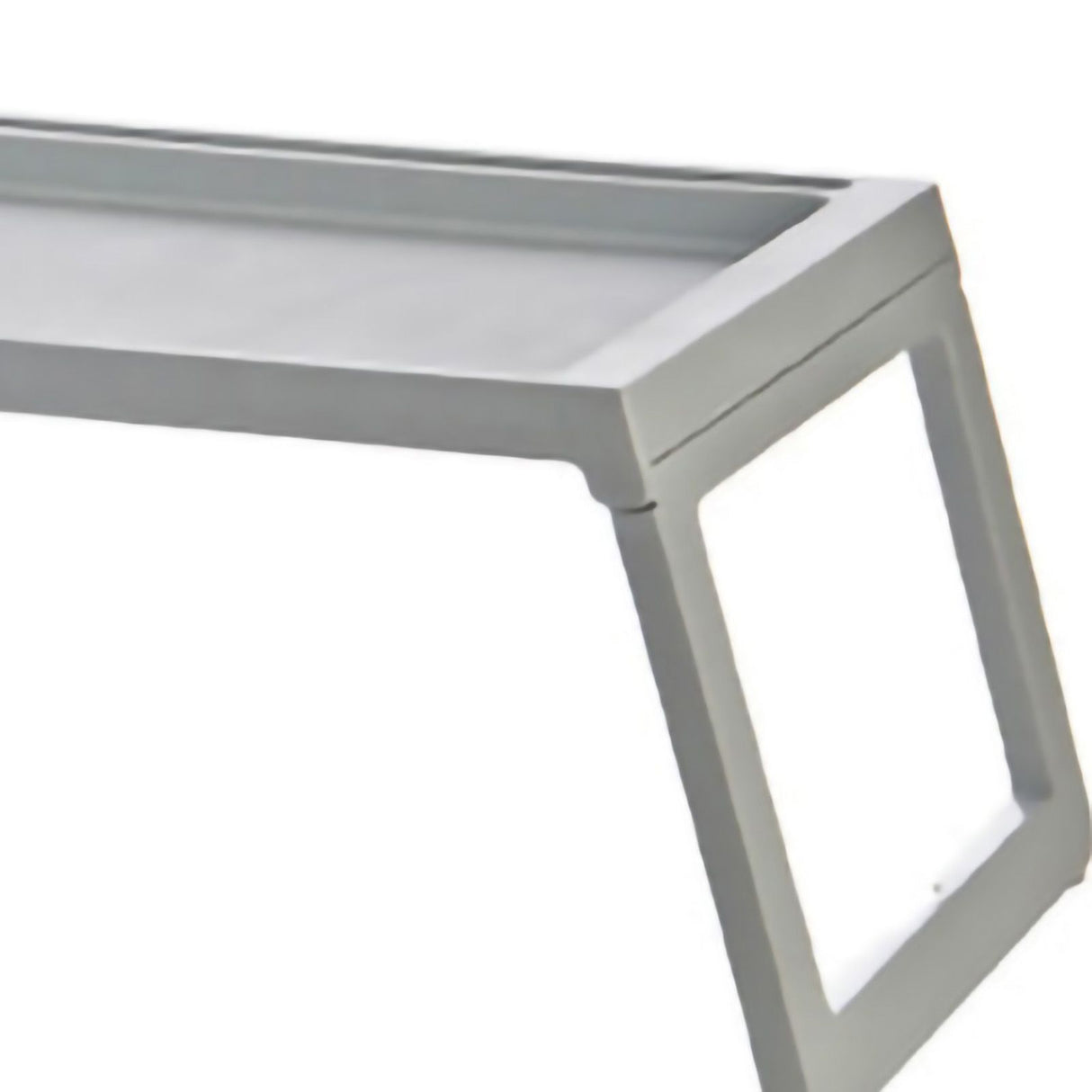 Laptop Bed Desk PP Folding Simple Downward Grooved Design Lap Desk Bed Table with Charging Hole for Bedroom Dorm Grey 68x35.8x27.5cm