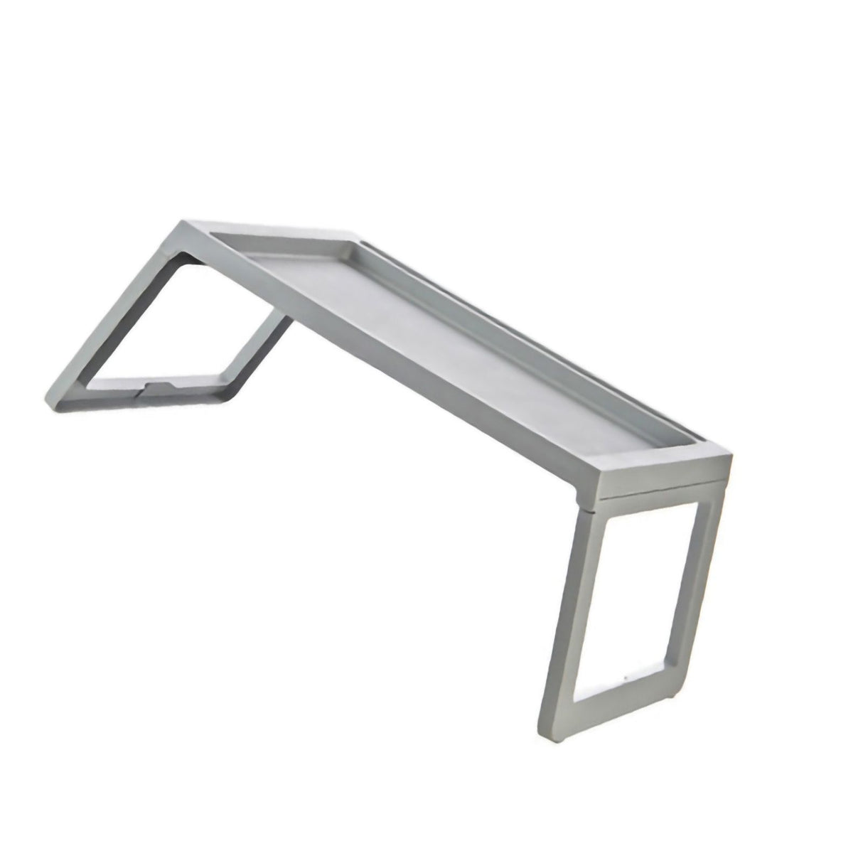 Laptop Bed Desk PP Folding Simple Downward Grooved Design Lap Desk Bed Table with Charging Hole for Bedroom Dorm Grey 68x35.8x27.5cm