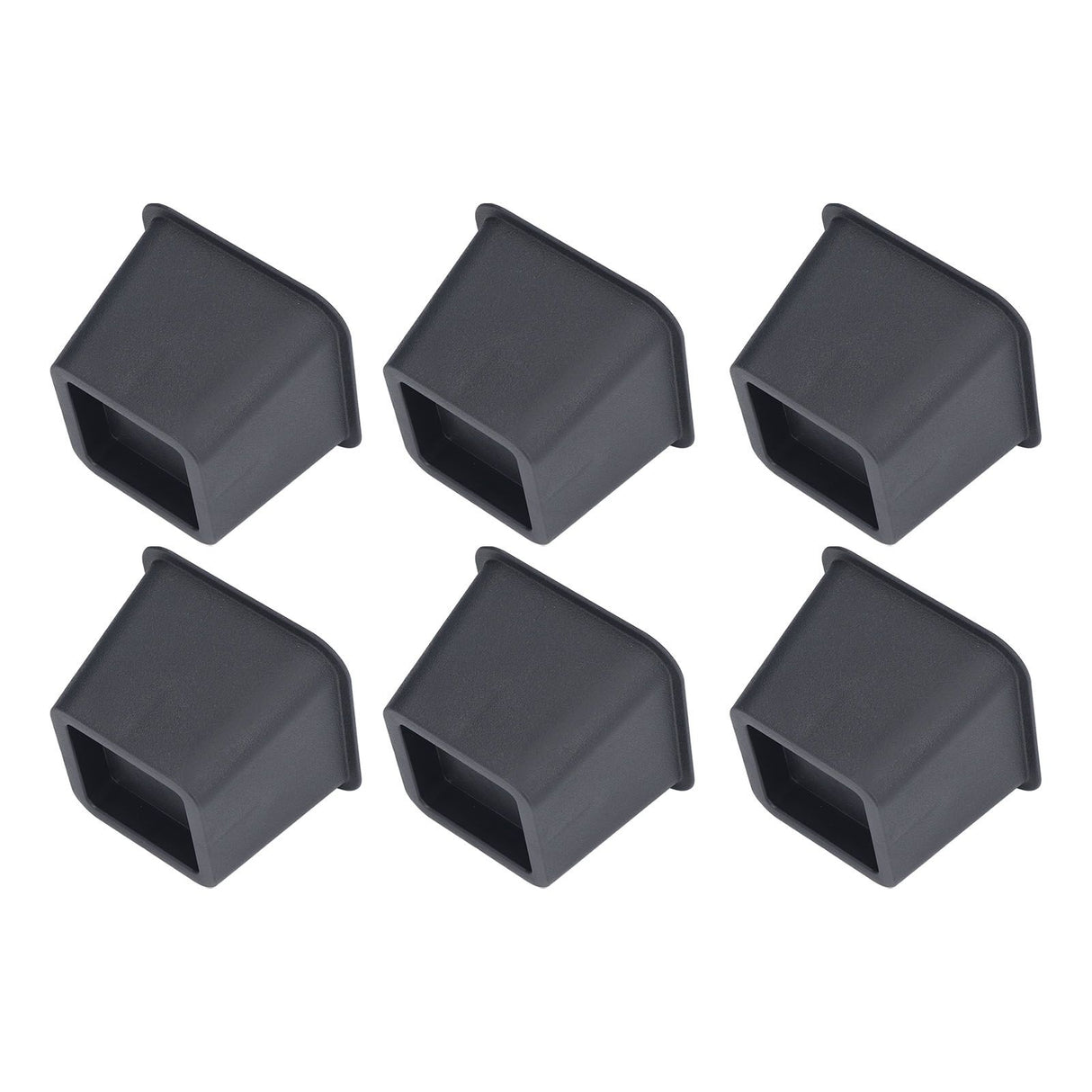 6Pcs 3 Inch Trapezoid Furniture Risers Sofa Leg Pads for Bed Table Cabinet Sofa Feet Black