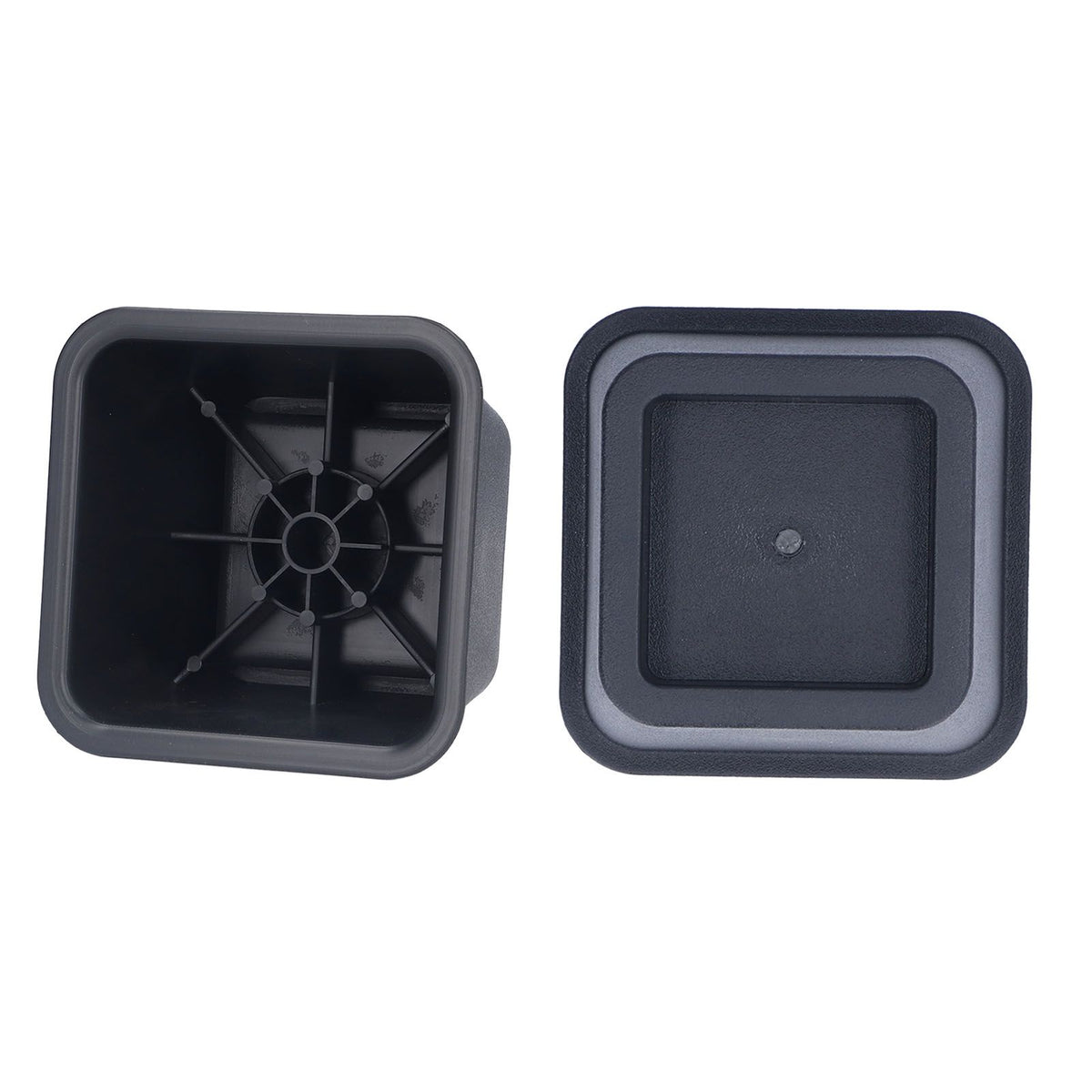 6Pcs 3 Inch Trapezoid Furniture Risers Sofa Leg Pads for Bed Table Cabinet Sofa Feet Black
