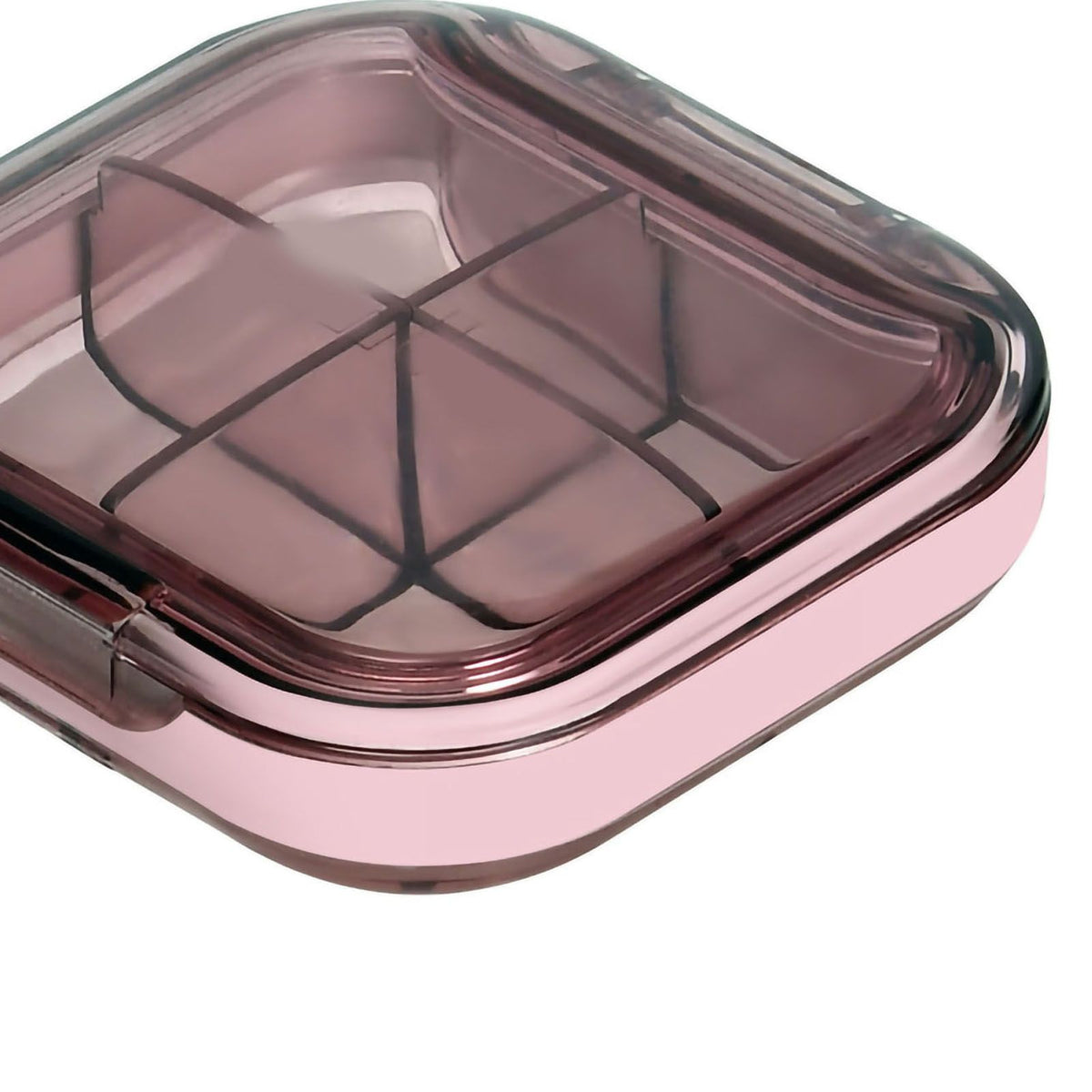Portable Mini Pill Case Travel Dispensing Pill Organizer Household Food Grade Sealed Storage Medicine Box Small Transparent Pink