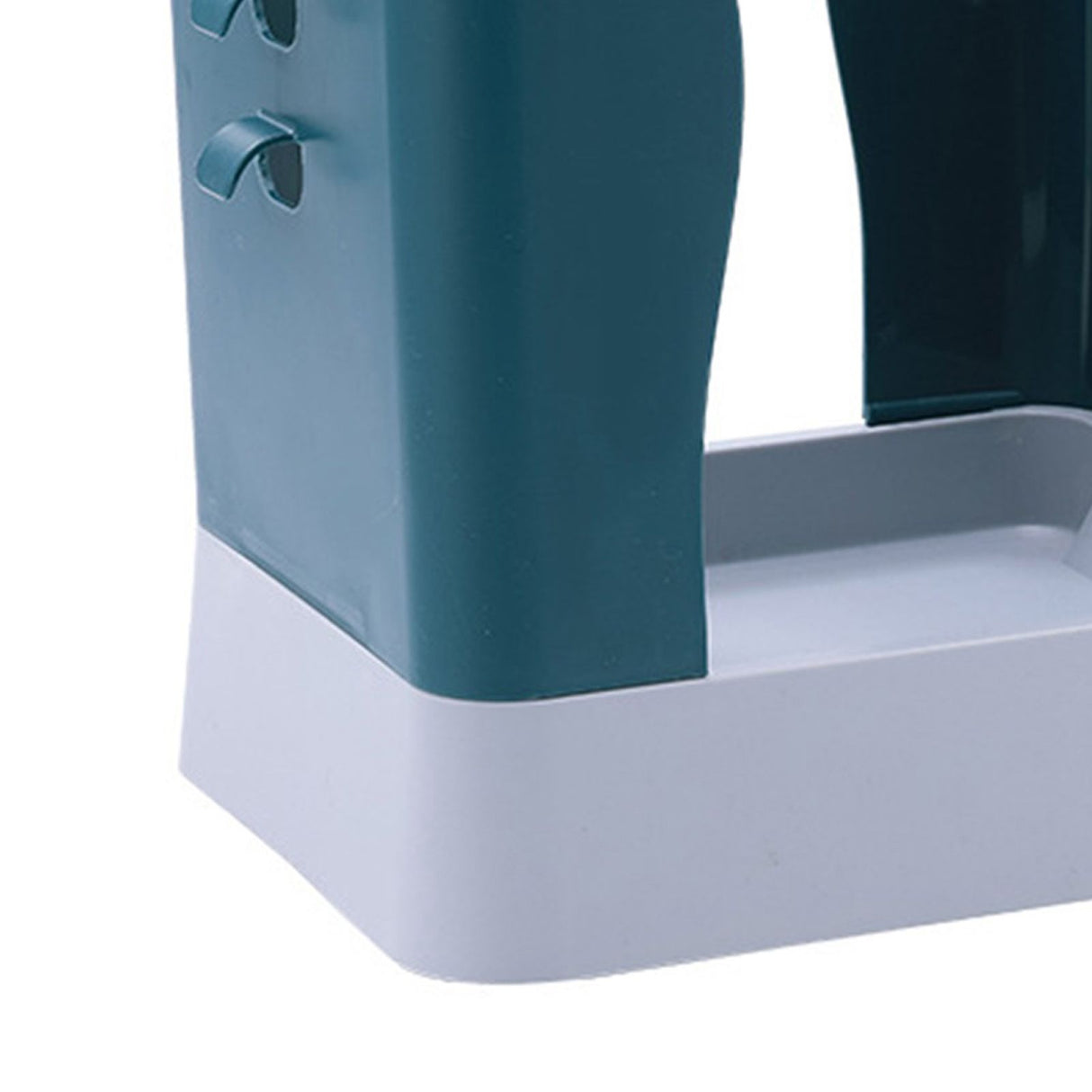 Plastic Garbage Can Expandable Trash Bag Holder Large Capacity for Kitchen Bathroom Blue Gray