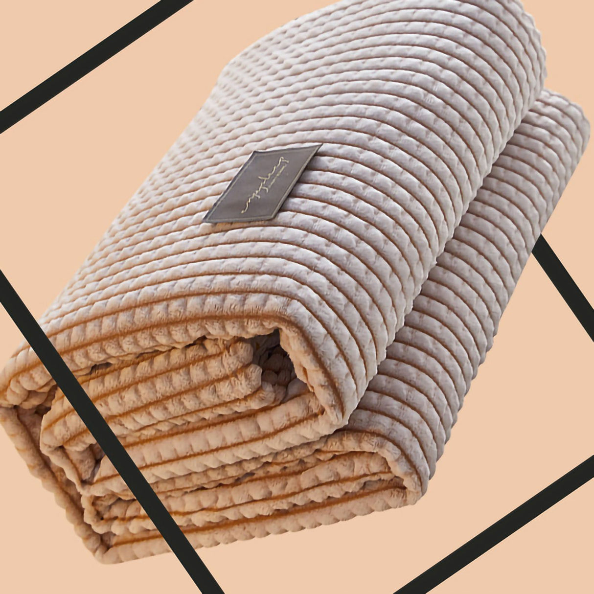 Air Conditioner Quilt Double Sided Soft Comfortable Cat Feeling Cut Flowers Portable Summer Cool Blanket for Office Sofa Khaki 70x100cm/27.6x39.4in