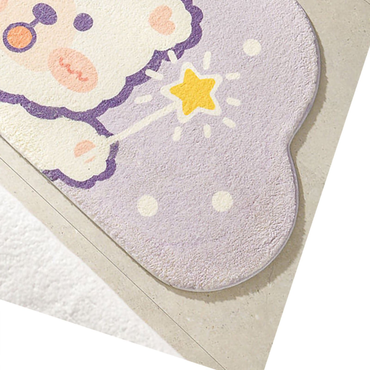Cute Bathroom Mat Minimalist Water Absorption Skid Resistant Bath Quick Dry Floor Mat for Home Light Up Bear 50X80cm / 19.7x31.5in