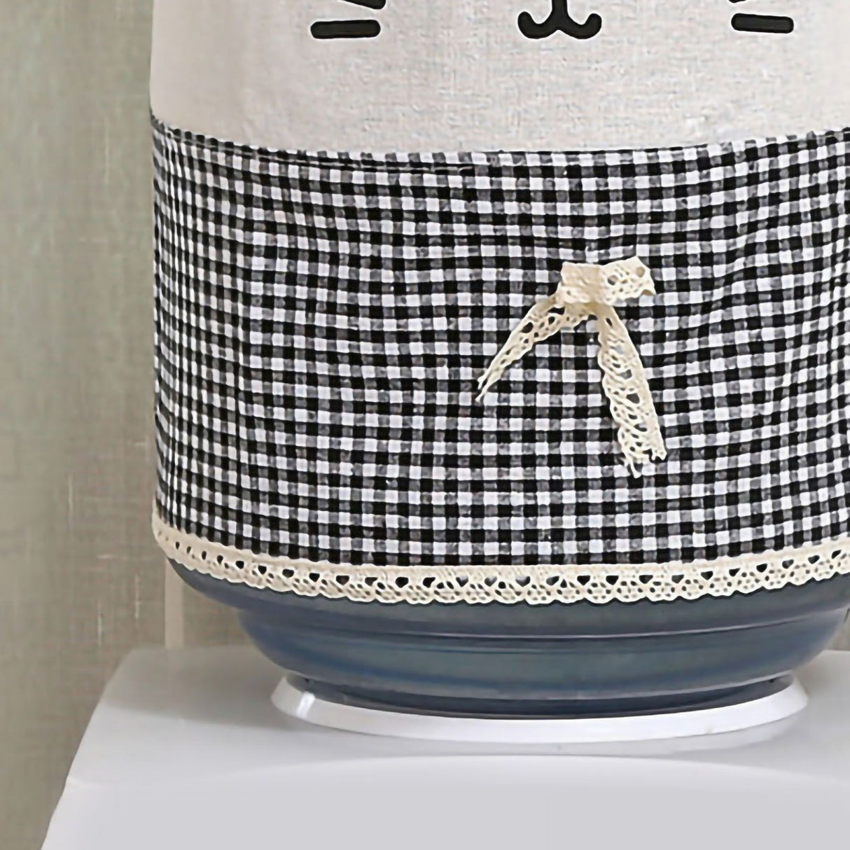 Water Dispenser Bucket Cover Reusable Water Dispenser Barrel Dust Cover Cute for Home Office Cat Black Height 34cm/13.39in X Diameter 28cm/11.02in