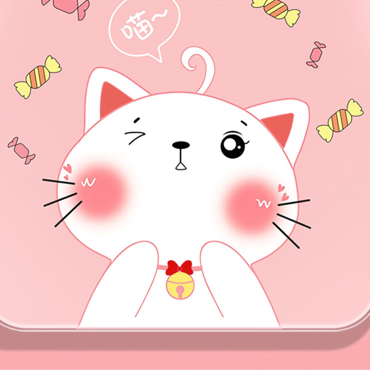 Digital Weight Scale Tempered Glass Smart Accurate Measurement Digital Weight Scale for Home Use LCD Candy Cat 26x26cm / 10.2x10.2in Battery Model