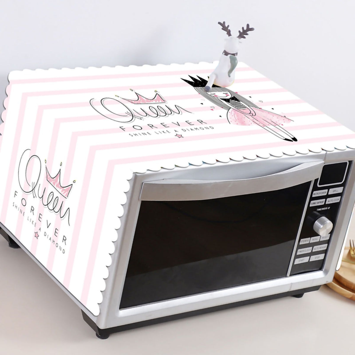 Microwave Cover Cloth Oven Cute Dust Proof Shiled Universal Oil Proof Nordic Style Simple Parts Princess 35x100cm