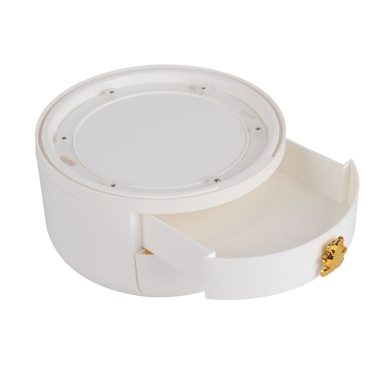 Jewelry Storage Box Table Dustproof Classification Large Capacity Earring Holder Stand for Women Standard Edition White