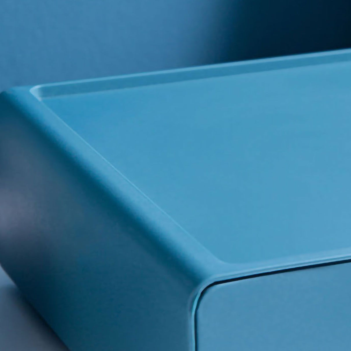 Desktop Storage Box Drawer Design Strong Load Bearing Stackable Desktop Organizer Storage Box for Stationery Blue