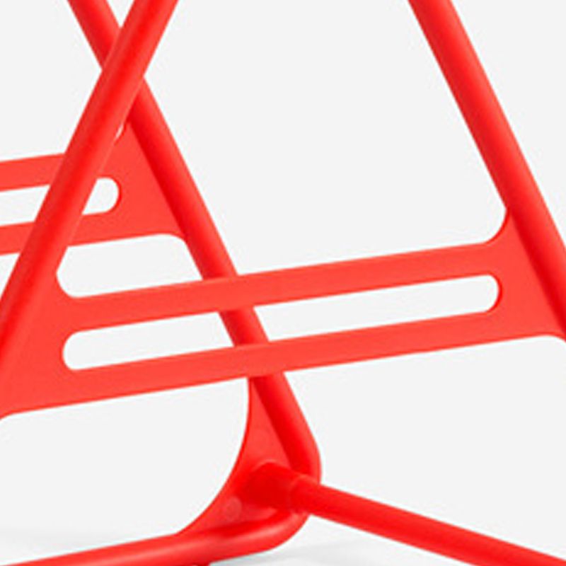 Hanger Storage Rack PP Triangular Rounded Design Shelf Multifunctional Organizer Red
