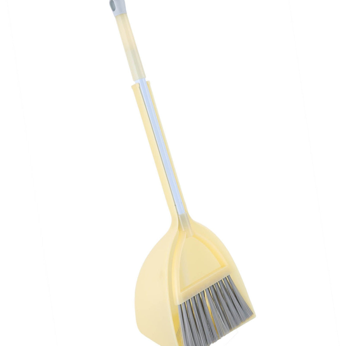 Kids Dustpan Set Soft Fur Plastic Small Broom Dustpan for Baby Kids Toys Kindergarten Yellow