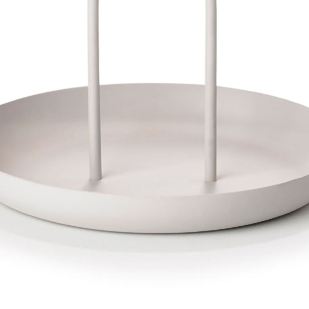 Serving Tray Metal Round Portable Table Top Storage Tray Simple Modern Style with Handle Grey