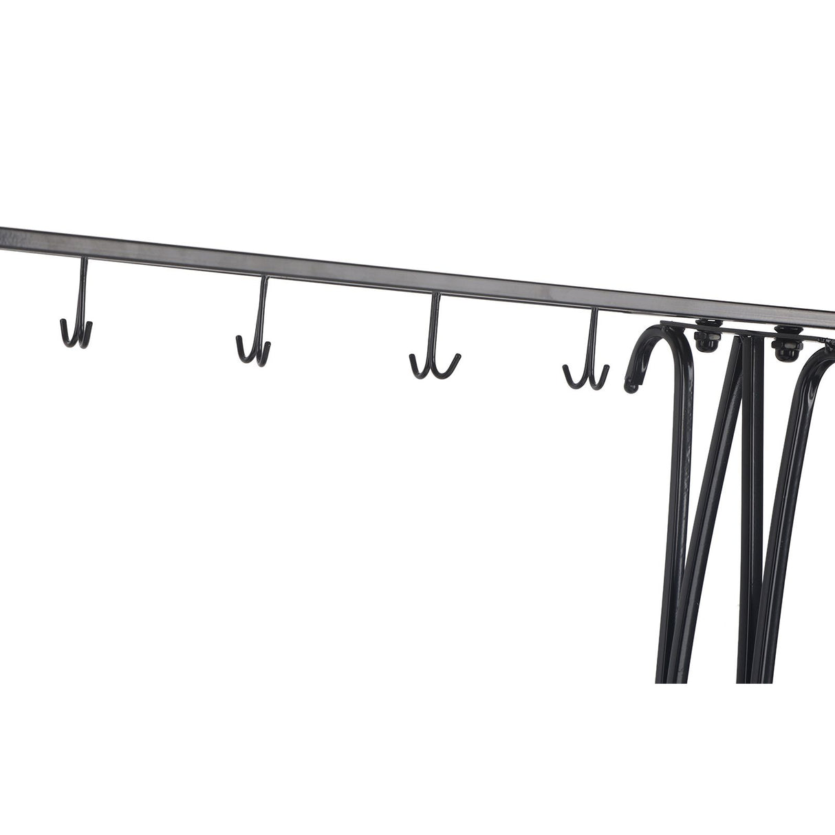 Umbrella Storage Rack Iron with Drip Tray 10 Holes 8 Hooks Umbrella Rack Stand for Home Hotel Lobby Black