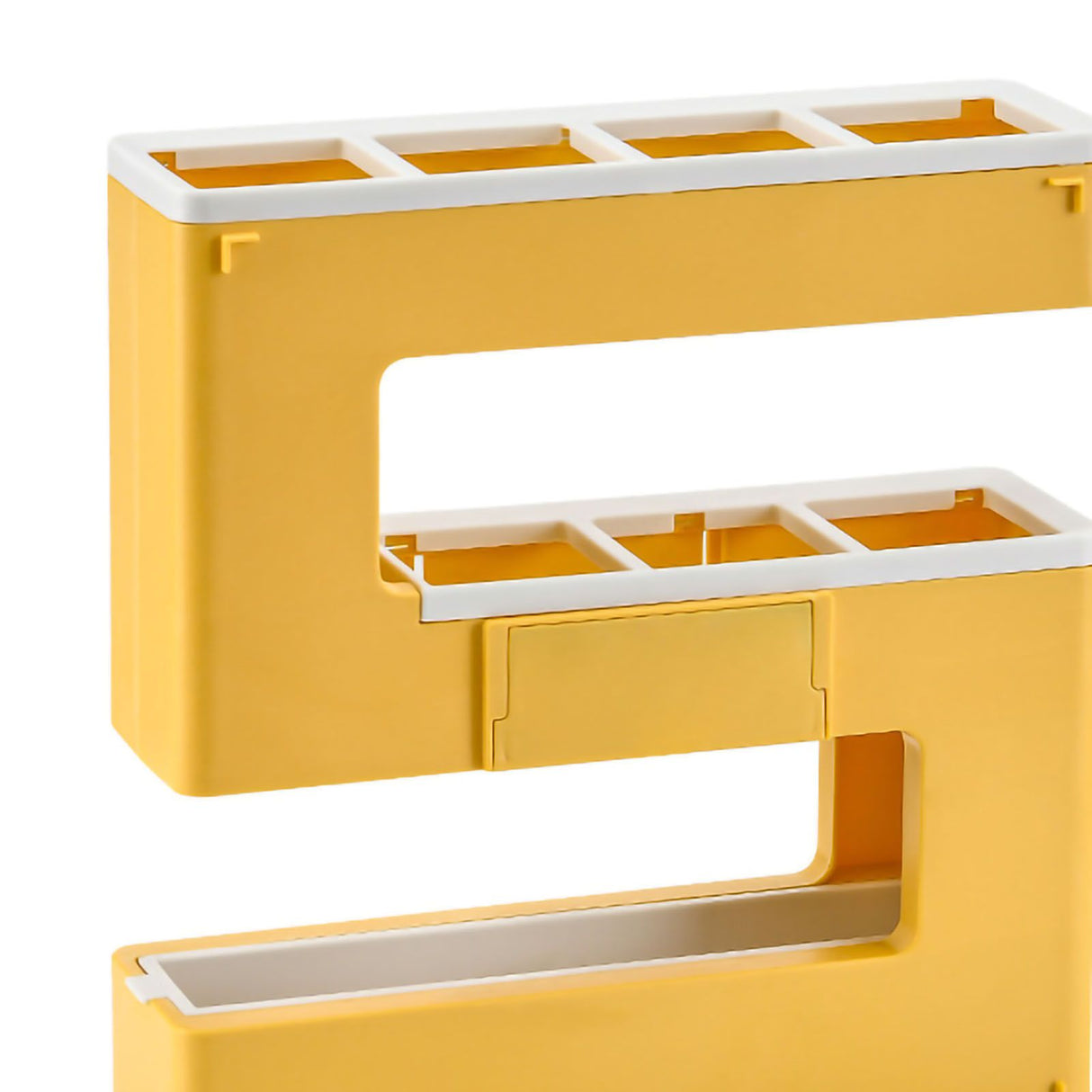Umbrella Rack Detachable Drainable Cute Number Shape PS Material Wall Mounted Umbrella Holder for Home Yellow