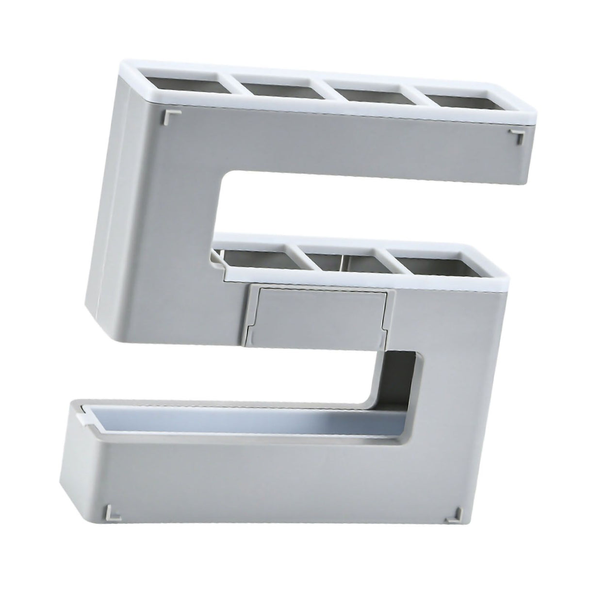 Umbrella Rack Detachable Drainable Cute Number Shape PS Material Wall Mounted Umbrella Holder for Home Grey