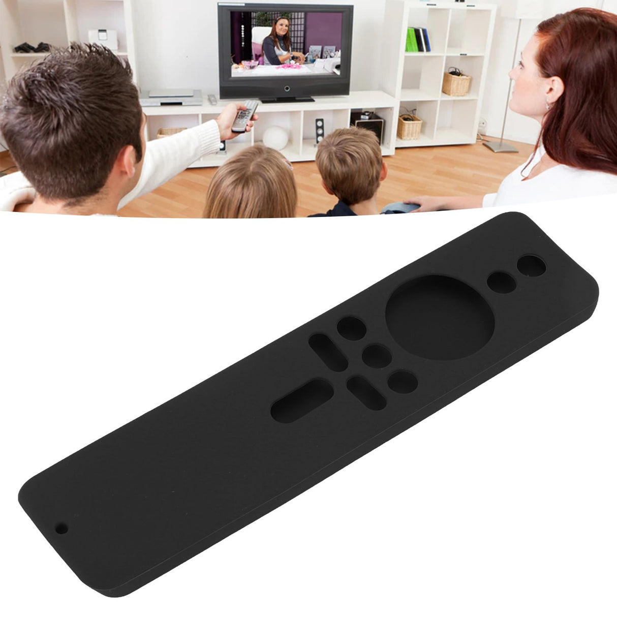 Silicone Protective Cover for Xiaomi TV Stick 4K Anti Slip Remote Control Case with Lanyard Black
