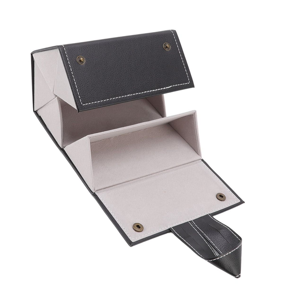 Sunglasses Organizer Case Multifunctional Multiple Slots PU Leather Travel Glasses Case Storage for Glasses Jewelry Black