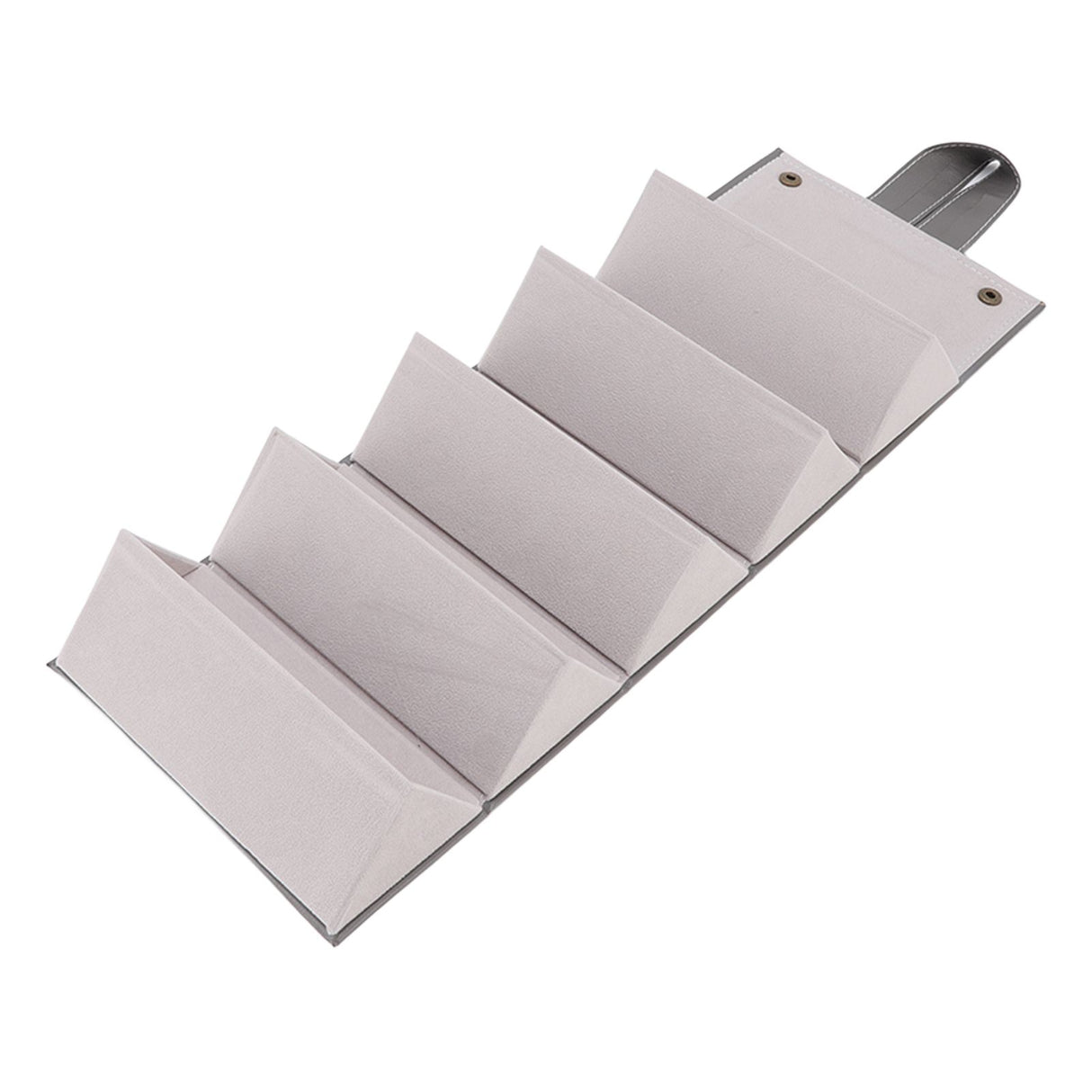 Sunglasses Organizer Case Multifunctional Multiple Slots PU Leather Travel Glasses Case Storage for Glasses Jewelry Gray