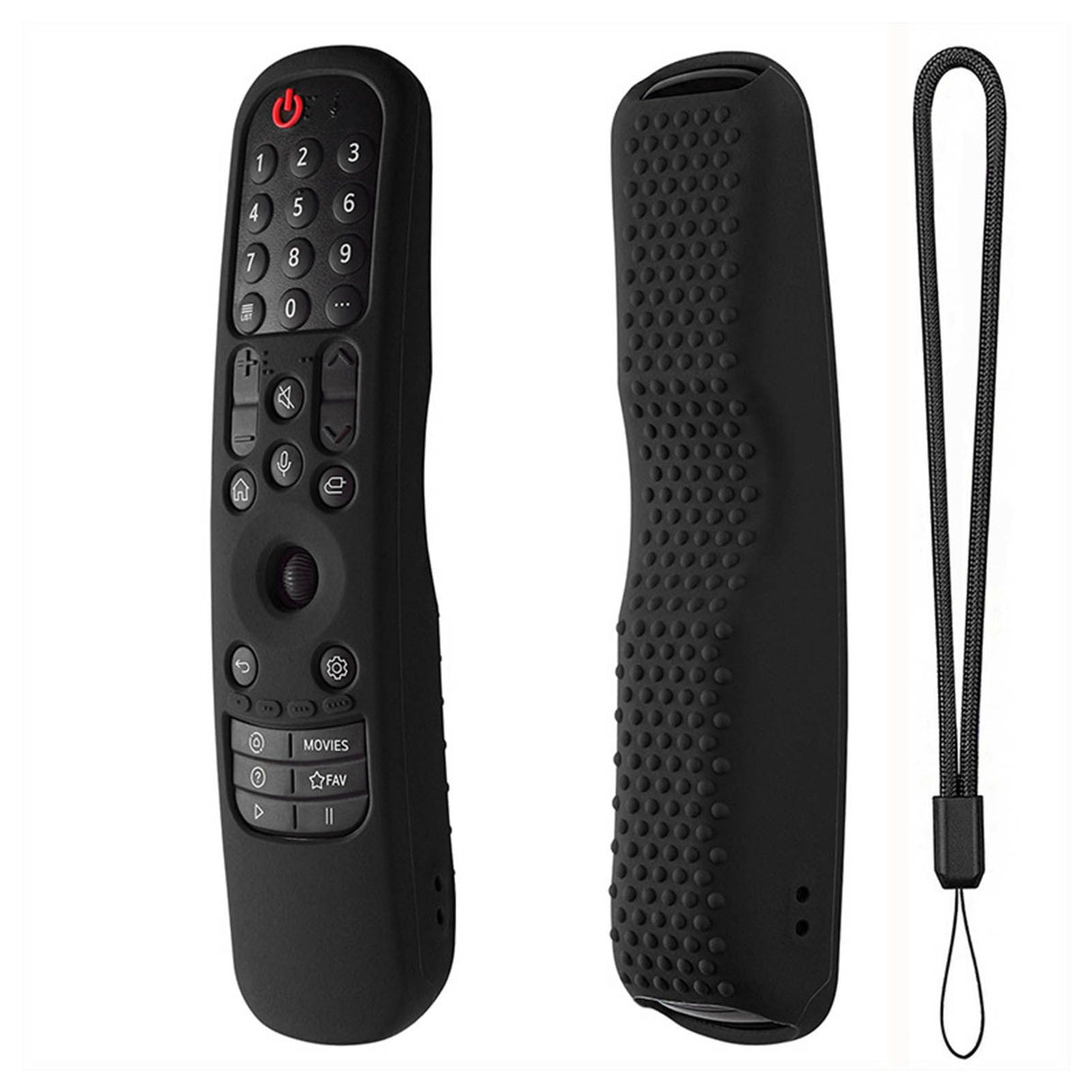 Silicone Remote Protective Cover Shockproof Protective Cover for MR21GA MR 21GC Remote Control Black