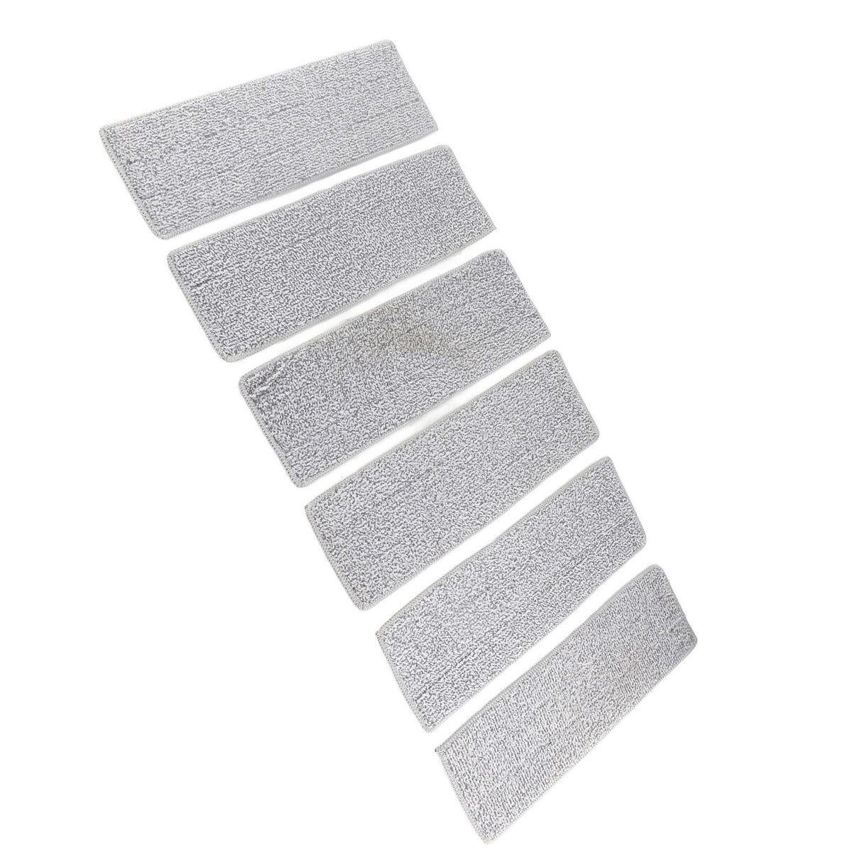 Floor Mop Dry Wet Dual Use Microfiber Free Hand Washing Flat Cleaning Tile Mop for Home Use Blue 6 Piece of Pads