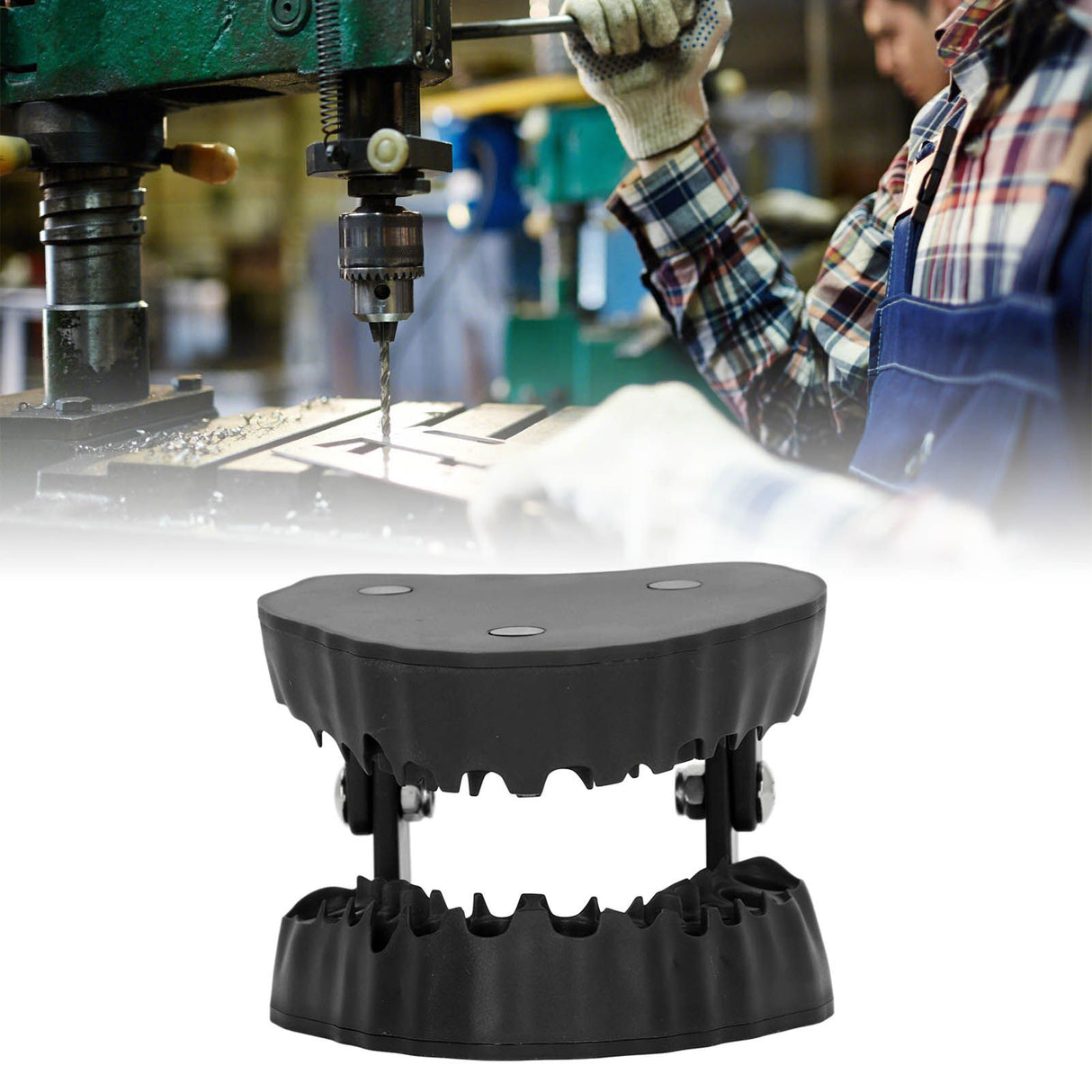 Denture Drill Bit Holder 28 Drill Bits Organizer Portable Denture Bit Holder with Magnet Black