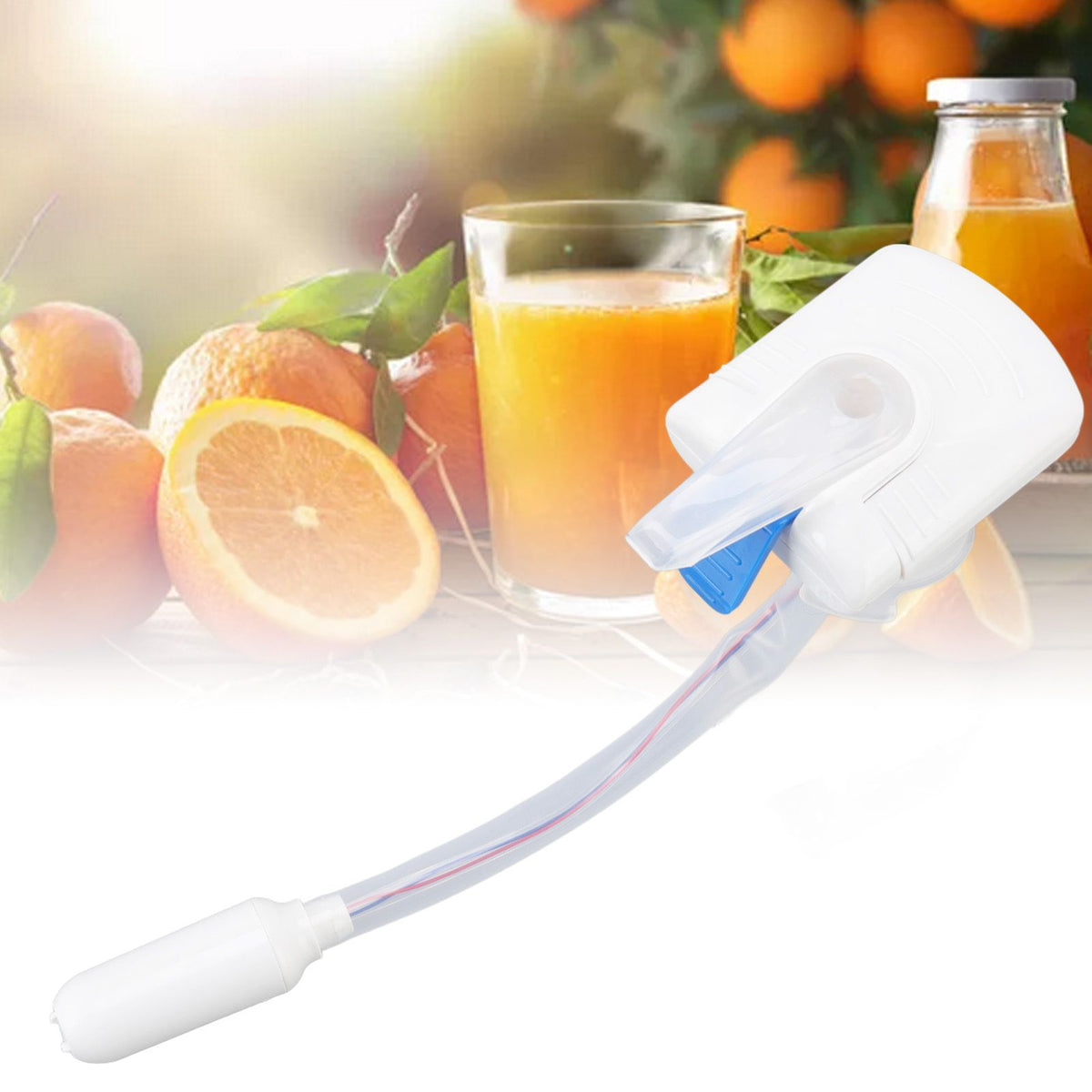 Automatic Drink Dispenser ABS Battery Powered Water Beer Dispenser for Kitchen Feast Outdoor Activities Blue
