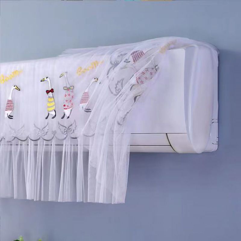 1.5P Air Conditioner Dust Cover Dustproof Wall Mounted Air Conditioner Protective Case Home Decorative Dust Cover Yellow English Duck 1.5P‑2P Within 94cm/37in