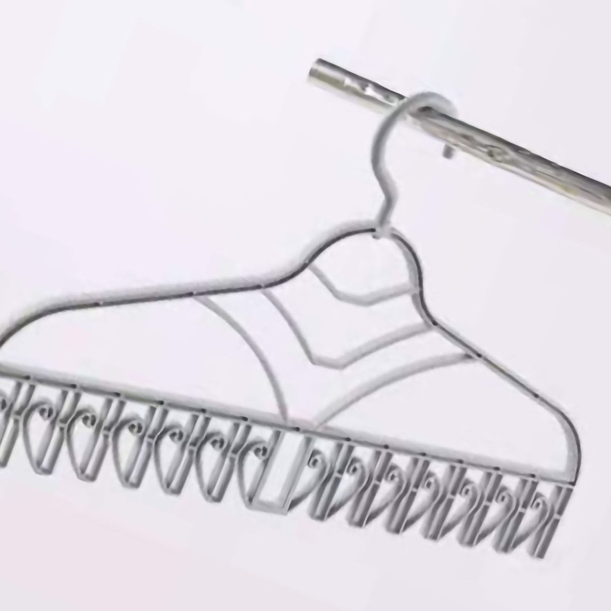 Multifunctional Clothes Drying Rack Plastic Seamless Wrinkle Free Clothes Hanger with V Shaped Clip Hook for Bra Socks Grey