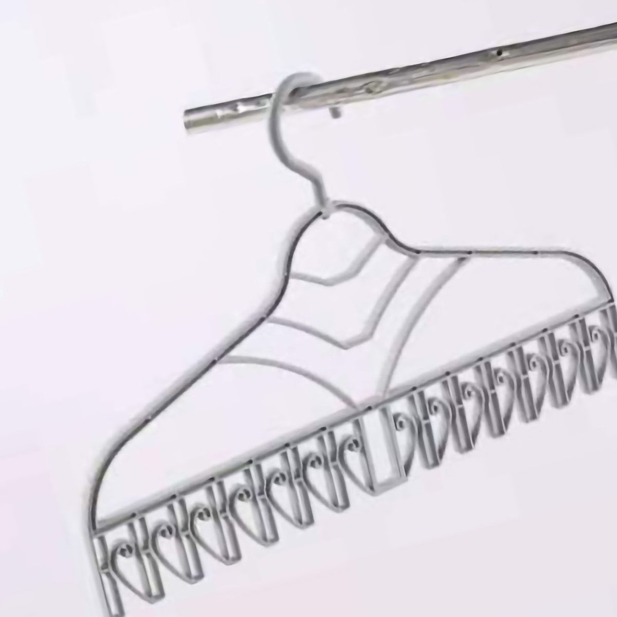Multifunctional Clothes Drying Rack Plastic Seamless Wrinkle Free Clothes Hanger with V Shaped Clip Hook for Bra Socks Grey