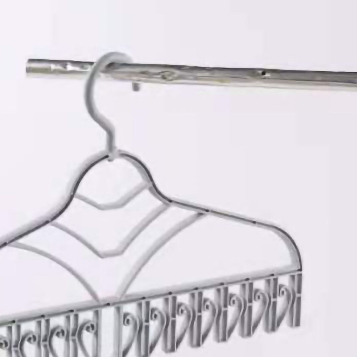 Multifunctional Clothes Drying Rack Plastic Seamless Wrinkle Free Clothes Hanger with V Shaped Clip Hook for Bra Socks Grey