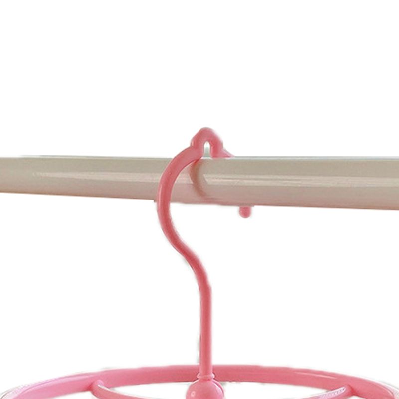 Plastic Hanging Drying Rack Sock Underwear Oversleeve Small Cloth Clip for Home Student Domitory Pink Heart