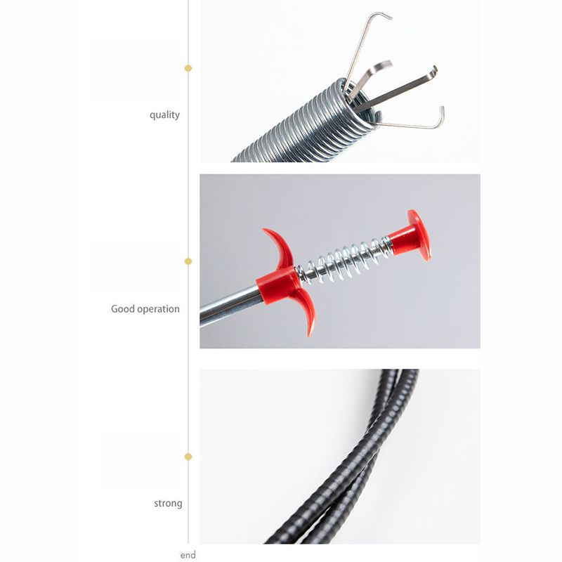 Flexible Sink Grabber Reacher Picker with 4 Claws Sewer Dredging Drain Clog Remove Tool for Home Kitchen Toilet Litter 3meter/9.84feet