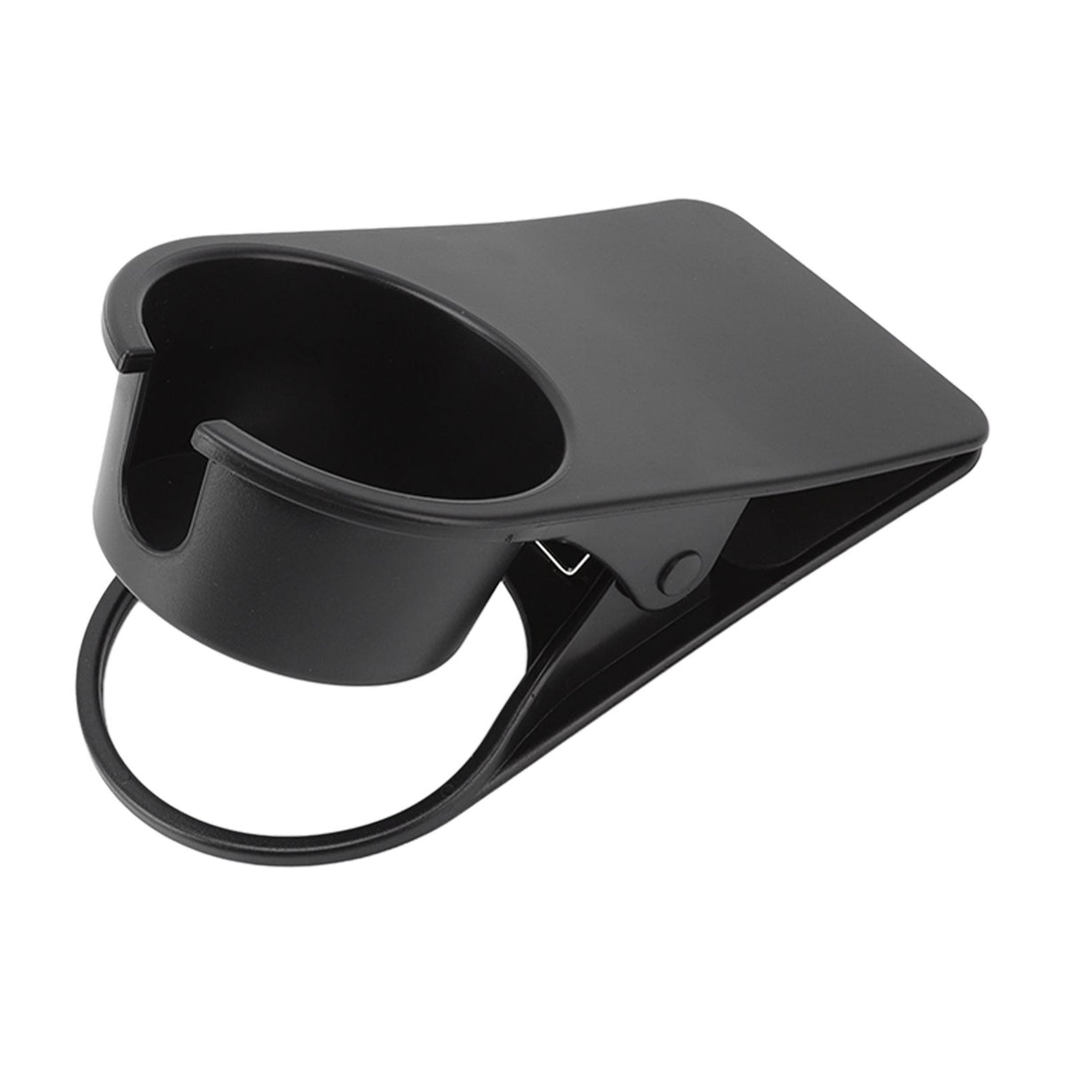 Cup Holder Clip Desk Side Glass Mug Bottle Clamp Stand Plastic for Home Office Storage Black
